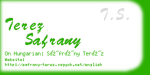 terez safrany business card